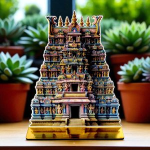 KGF Temple Gopuram Arch 12"inch WOOD MDF -- MDF TEM DRA 12I 661 -- MDF KGF WOOD PROPS