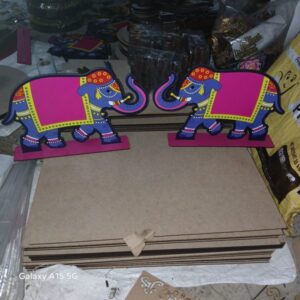 wood MDF ELE 4I 2P 182 ELEPHANT 4INCH (2PC PACK)   -- MDF KGF WOOD PROPS