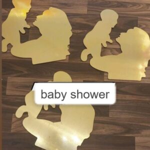 MDF MOM BABY BABY SHOWER CUTOUT 12INCH SREEMANTHAM   -- MDF KGF WOOD PROPS