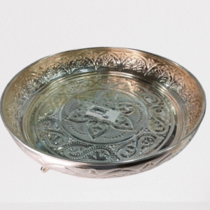 Plate Elephant Stand Design 9"inch - German Silver