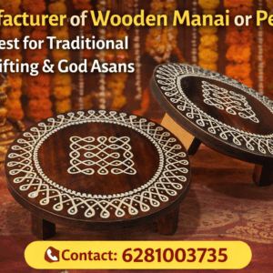 WOODEN MANAI PEETALU KOLAM (PACK OF 2)
