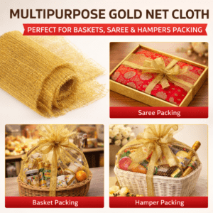 MULTI PURPOSE NET CLOTH SHINY GOLD (LENGTH 20FEET * WIDTH 1.5FEET)