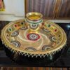 Plate Chembu Mutyam Decorated 10032 - Brass Plate & Chembu