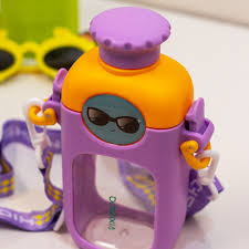 Cartoon Face Transparent Water Bottle - 380ml