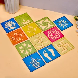 Rangoli Muggu Square Box 12pcs - ASSORTED