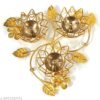 Royal Brass Crystal Flower Diya 1299 - Return Gifts